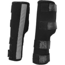 Dog Front Leg Braces Canine Paw Pet Knee Pad Dog Elbow Protector with Reflective Straps(black M) - Ya01