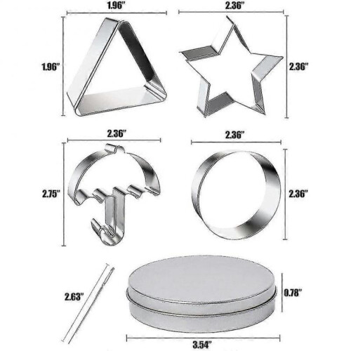 24 Pcs Squid Cookie Cutter Game Set, with Tin Box & Needle 1