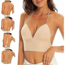 (S, Skin) Low Back Bras For Women - Seamless Wire Free Bralette Backless Bras