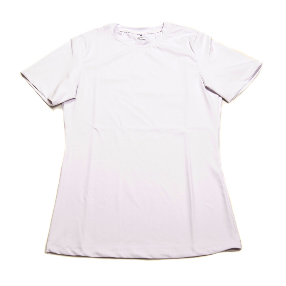 Coco Equestrian White Ladies Womens Kids Short Sleeve Lightweight Breathable Horse Riding Equestrian T-Shirt - S