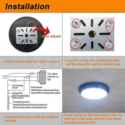 Rv Interior Light, 12v Led Ceiling Dome Roof Light, Cavan Interior Lighting with On/off Switch, Interior Spot Reading Lights 46 Led 2