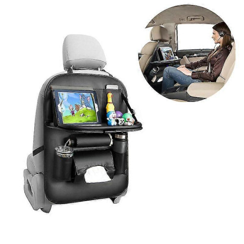 Car Backrest Protector (1 Piece) Waterproof Car Seat Organizer with Lo 1