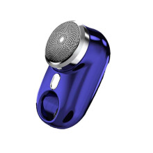 (Blue) Mini-shave Portable Electric Shaver,electric Razor For Men,pocket Size Mini Shaver