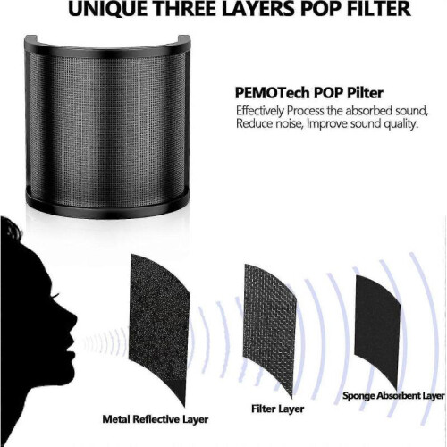 (Large) Metal Mesh And Foam And Layer Microphone Windshield Cover Handheld Microphone Shield Mask 1