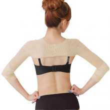 (M, Complexion) Women Corset Body Shaping Anti-hunchback Arms Compression Chest Push Up Top Qinhai