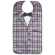 (B) Elderly Bibs Food Pocket Adult Bib Waterproof Dining Bib