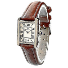 (Brown band) New Arrival Quartz Simple Square Dial Classic Women Watch Elegent Pure Stainless Steel Silver Luxury Wristwatch Lady Dress Clock