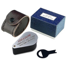10 X + Uv Light Mini Folding Jewel Magnifier Eye Jewelry Loupe for Gems Jewelry Stones Rocks Stamps Parts Spare Parts Hobbies Antiques Gems, Coins, St