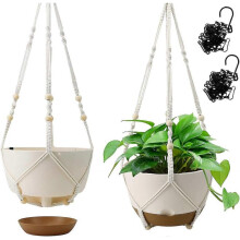 koalaime Hanging Planter Self Watering 10 Inch, 2 Pack Indoor Outdoor Hanging Baskets, Hanging Flower Pots with Drainage Hole 2 Kinds Of Plant