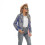 (M, Blue) Women"s Sequin Fitted Long Sleeve Zipper Blazer Bomber Jacket 1
