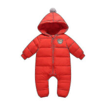 (Red-1052) Fashion Winter Overalls Baby Clothes Hoodies Newborn Jumpsuit / Snowsuit Coats