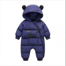(Navy) Fashion Winter Overalls Baby Clothes Hoodies Newborn Jumpsuit / Snowsuit Coats