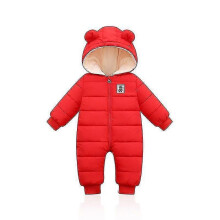 (Red-350853) Fashion Winter Overalls Baby Clothes Hoodies Newborn Jumpsuit / Snowsuit Coats