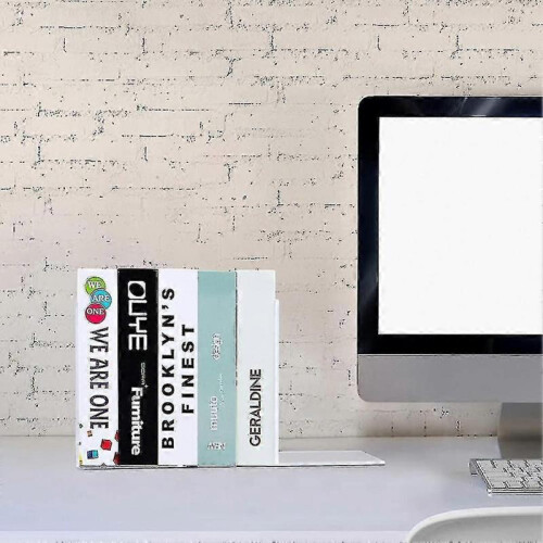 Book Ends,acrylic Bookends, Clear Bookends, Book Stopper, Clear Book Holder 2