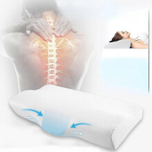 (60x35cm, Style A) Orthopedic Memory Foam Pillow 60x35cm Slow Rebound Soft Memory Slepping Pillows Butterfly Shaped Relax The Cervical For Adult Ns2
