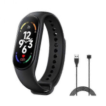 (black) Mi Band 7 Smart Bracelet Watch Fitness Tracker Sport Smartband Blood Pressure Monitor Wristband Smart Band Upgraded Version(FPL16)