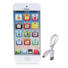 (White) Phone Kids Learning Toy Play Cell Phone White with USB Recharable