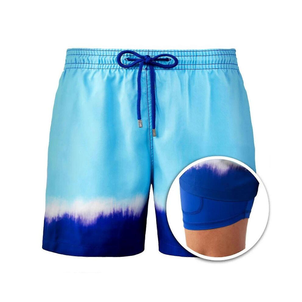 (2XL,Style 7)Mens Swim Trunks With Compression Liner