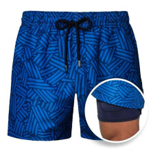 (L, Style 10) Mens Swim Trunks With Compression Liner