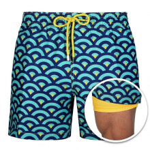 (3XL, Style 2) Mens Swim Trunks With Compression Liner