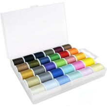 GSKQCRPR 39-couleur Ensemble de fils de couture - mélange de polyester et de coton pour couture / artisanat / bricolage, bobines résistantes