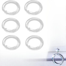 Roman Blind Bags Set, 60 PCS Transparente Kunststoff O-Ringe für Vorhänge, Roman Blind Clips, Vorhanghooken und Vorhangreifen für römische S
