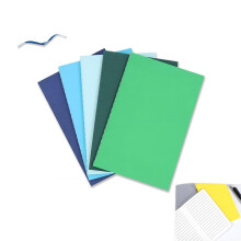 GSKQCRPR 6-Pack Cover Notebooks - Force-Cover mit 6 Gradientenfärben (vert/bleu), cousu Bindungs- und Futterseiten für Zeitschrift, Voyage,
