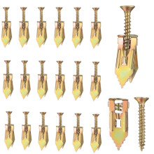 60PC Trockenwand Selbst Board Anchor Kit Self-Drilling Screws & Expansion Stecker für Gips / Gips / Trockenwand, Hohlraum Wall Ancher mit sc