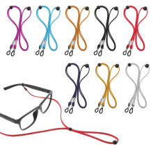 GSKQCRPR 5 Pack réglable ceinture de lunettes anti-glissement bandes de sport pour lunettes / lunettes de soleil, 5 couleurs Set (noir / ble
