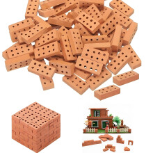 100 pièces Mini carrelage, Sim carrelage, Micro carrelage pour jardin, 8 trous carrelage, 8 trous pierres de construction pour bricolage mai