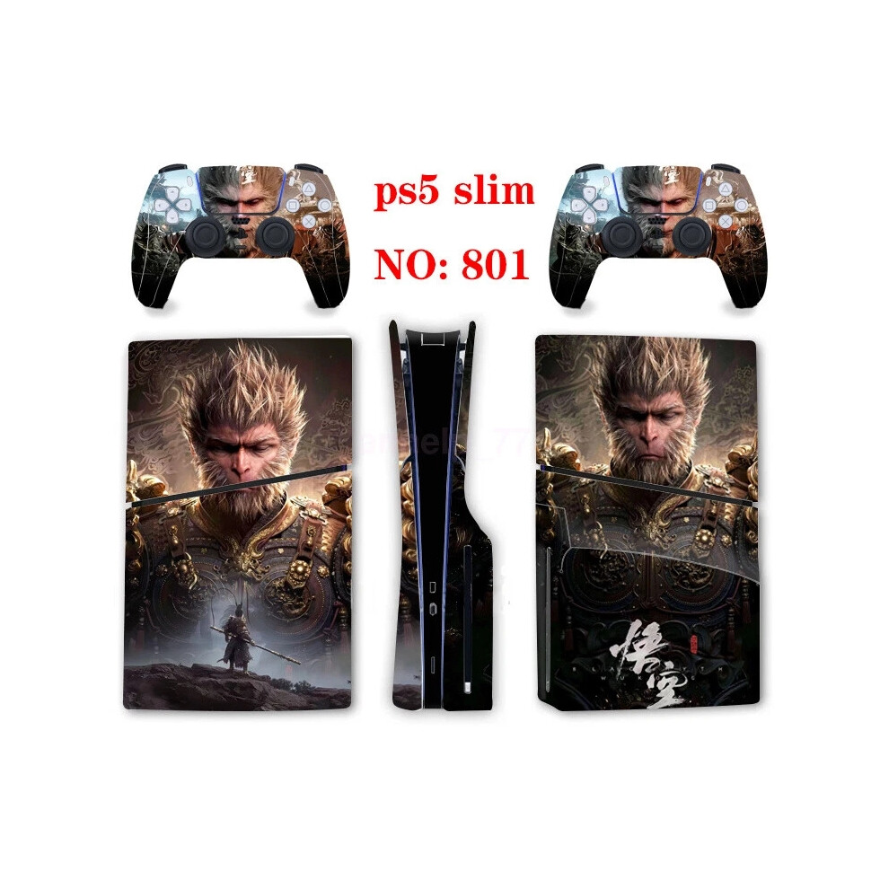 (Ps5 Slim-801) Wukong Ps5 Slim Disk Decal Skin Sticker Wrap For Playstation 5 Slim Console 6963793796243