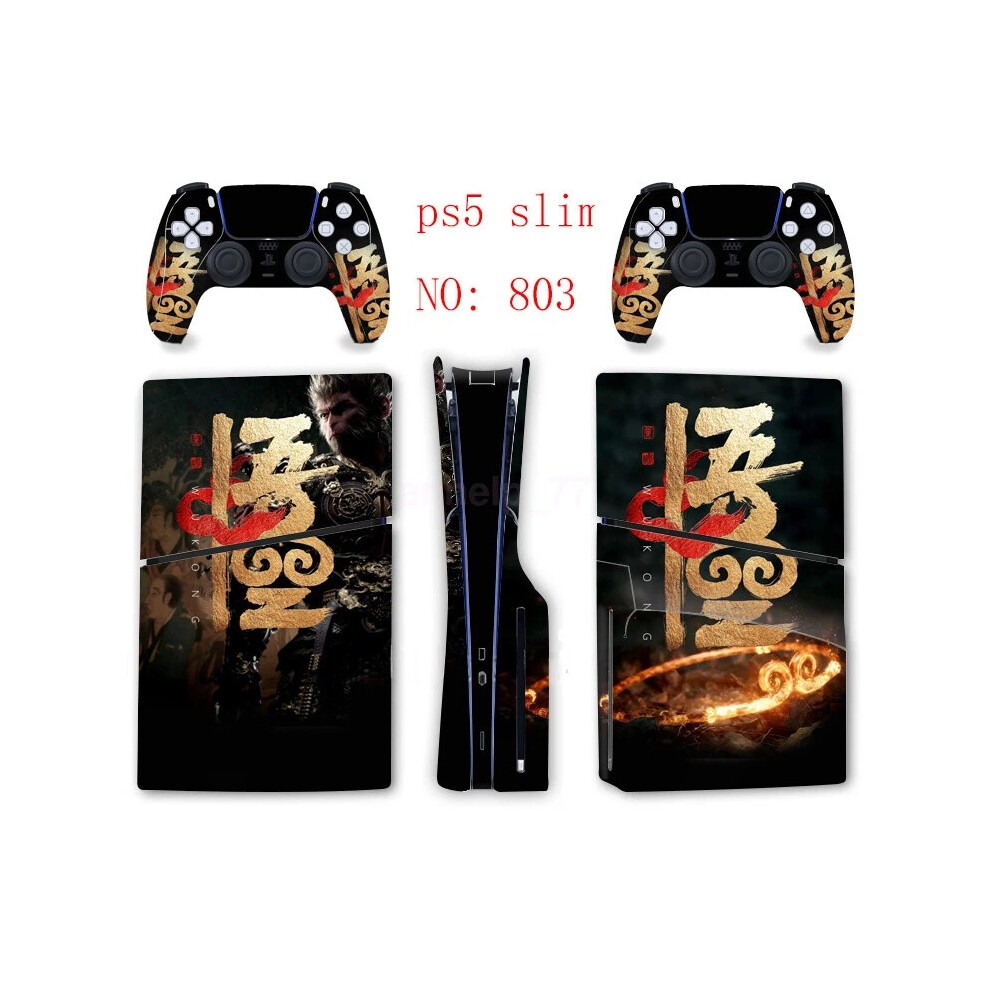 (Ps5 Slim-803) Wukong Ps5 Slim Disk Decal Skin Sticker Wrap For Playstation 5 Slim Console 6963793796267