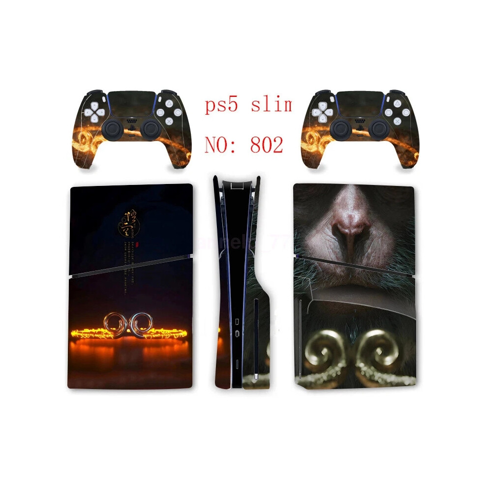 (Ps5 Slim-802) Wukong Ps5 Slim Disk Decal Skin Sticker Wrap For Playstation 5 Slim Console 6963793796250