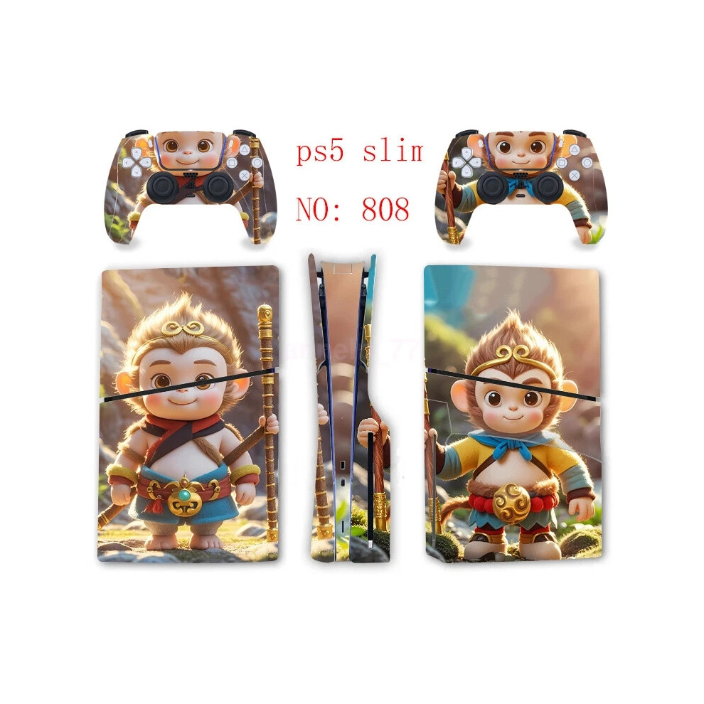 (Ps5 Slim-808) Wukong Ps5 Slim Disk Decal Skin Sticker Wrap For Playstation 5 Slim Console 6963793796311