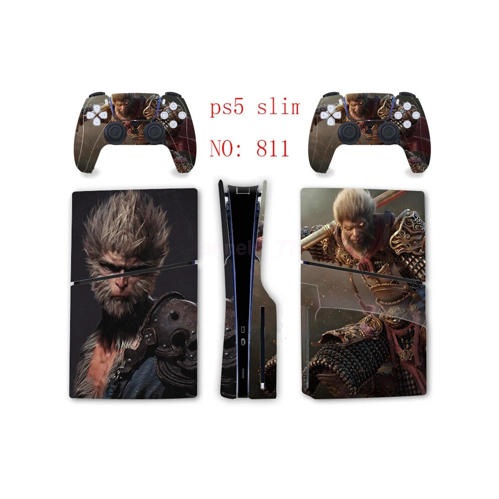 (Ps5 Slim-811) Wukong Ps5 Slim Disk Decal Skin Sticker Wrap For Playstation 5 Slim Console 6963793796342