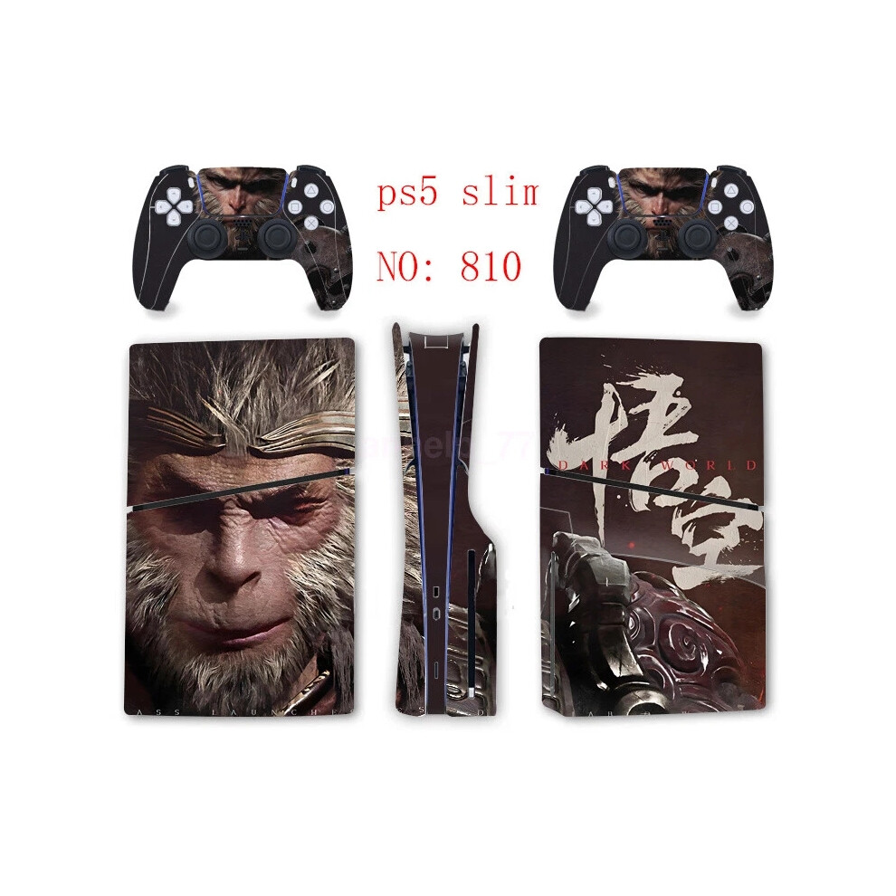 (Ps5 Slim-810) Wukong Ps5 Slim Disk Decal Skin Sticker Wrap For Playstation 5 Slim Console 6963793796335