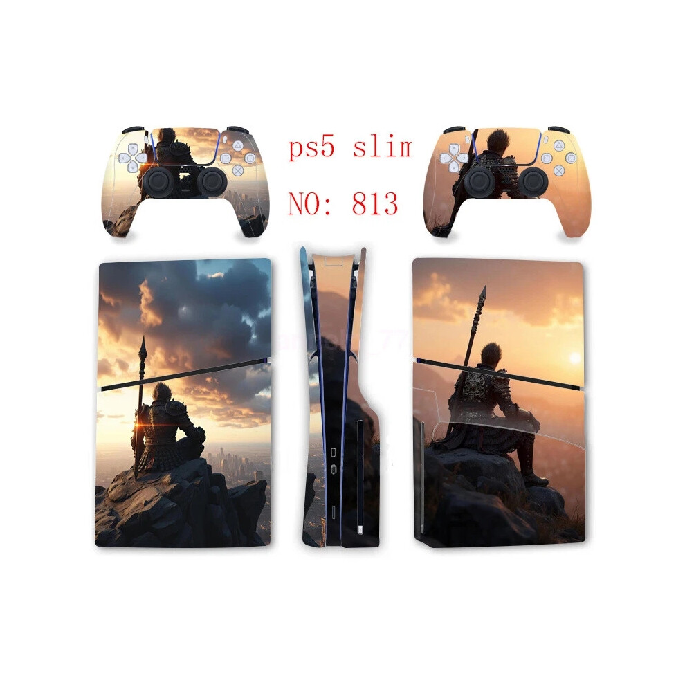 (Ps5 Slim-813) Wukong Ps5 Slim Disk Decal Skin Sticker Wrap For Playstation 5 Slim Console 6963793796366