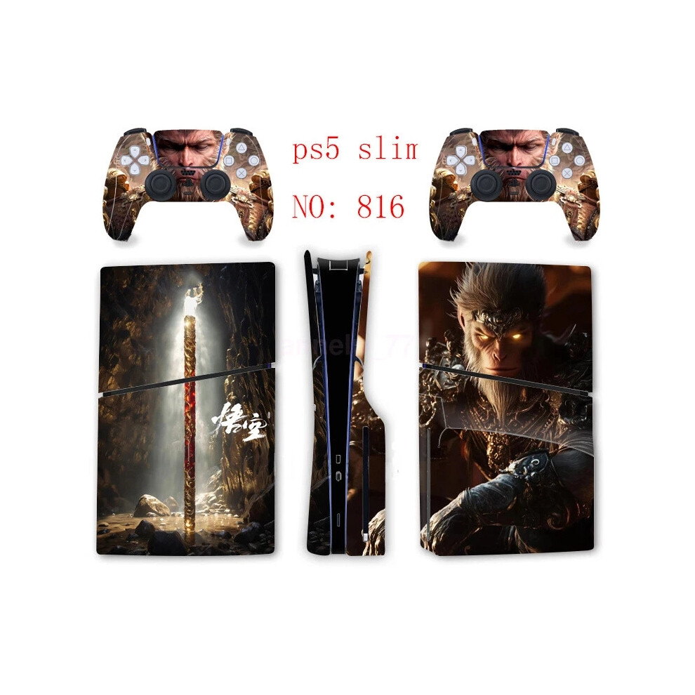 (Ps5 Slim-816) Wukong Ps5 Slim Disk Decal Skin Sticker Wrap For Playstation 5 Slim Console 6963793796397