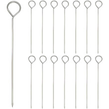 15 PCS de qualité alimentaire en métal Kebab Lacers, acier inoxydable Grillspieße, Spieße recyclable idéal pour Halloween Noël