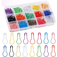 600 pièces Pins de sécurité de la lampe - Pins de verrouillage en forme de poire, Pins de sécurité, marqueur de point tricoté pour artisanat