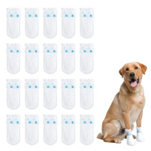 40pcs chaussures de chien à usage unique pour les pattes blessées, chaussures de chien à usage unique protecteur imperméable des pattes avec