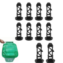 Roue Bin couvercle Scharnier Pings, 10pcs roue Bin Compakte couvercle Schlösser (60mm x 30mm), durable noir plastique de rechange Sti