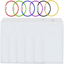 GSKQCRPR 5-Pack Kreuzfahrt- und Reisegepäck-Tags - Support vinyle transparent étanche à l'eau avec glissières en acier, valise universelle /