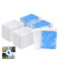 GSKQCRPR Rain Poncho Ponchos Family Pack - Pack 15 Heavy-Duty Disposable Rain Poncho imperméable aux urgences Mantel de pluie avec capuchon