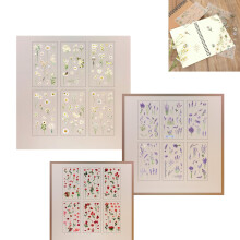 18-Pack imperméable Daisy autocollant - clair vinyle fleurs autocollant pour Scrapbooking, carte fabrication, bouteilles d'eau et bricolage