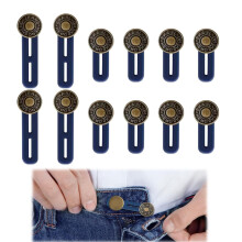 12 pièces prolongateur bouton réglable - prolongateur taille pour pantalon, prolongateur collar élastique pour jeans, jupes et pantalons