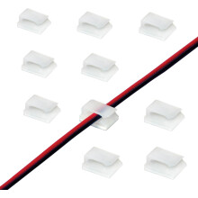 100 PCS Fixes de montage à bande de lumière, Fixes de montage à bande de lumière à LED étanche à l'eau, Fixes de montage à bande de lumière