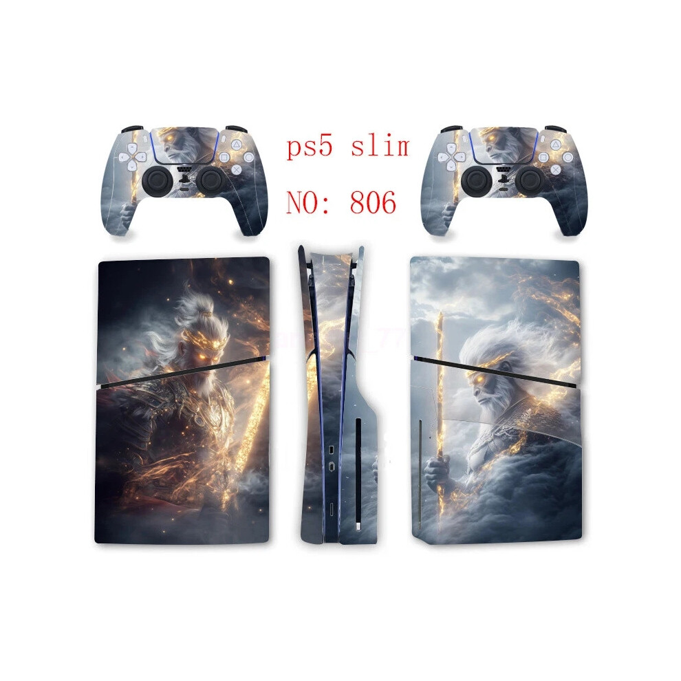 (Ps5 Slim-806) Wukong Ps5 Slim Disk Decal Skin Sticker Wrap For Playstation 5 Slim Console New 6963793796472