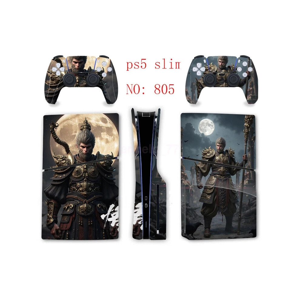 (Ps5 Slim-805) Wukong Ps5 Slim Disk Decal Skin Sticker Wrap For Playstation 5 Slim Console New 6963793796465