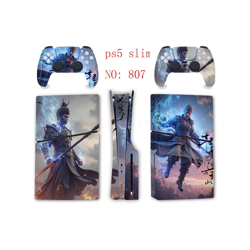 (Ps5 Slim-807) Wukong Ps5 Slim Disk Decal Skin Sticker Wrap For Playstation 5 Slim Console New 6963793796489
